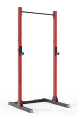 105 red coated steel squat rack with pull up bar and j-cups from iron bull strength