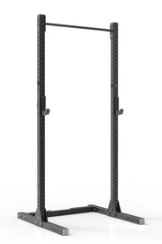 105 black coated steel squat rack with pull up bar and j-cups from iron bull strength