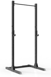 111  black coated steel home gym squat rack with pull up bar and j-cups from iron bull strength