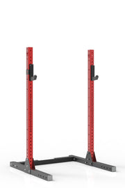 75 red coated steel squat stand iron bull strength