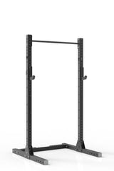 87 black coated steel squat rack with pull up bar and j-cups from iron bull strength