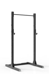 93 black coated steel squat rack with pull up bar and j-cups from iron bull strength