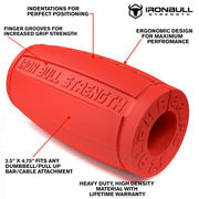 red alpha grips 2.5 inches features Iron Bull Strength