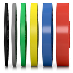 all 6 bumper plates styles side by side