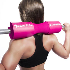 pink iron bull strength squat pad back