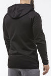 black tapered fit zip hoodie bodybuilder strongman