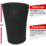black iron bull strength 7mm knee sleeves features