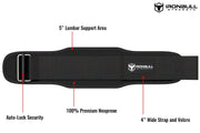 black ironbullstrength 5in weightlifting belt features