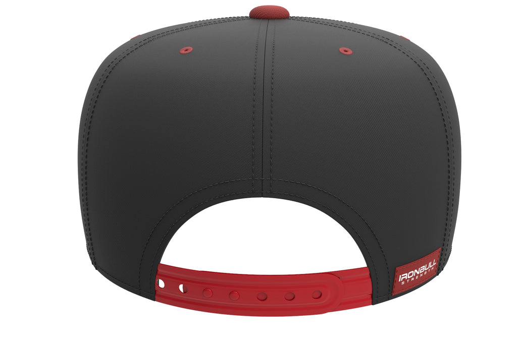 black-red cap with fitness logo