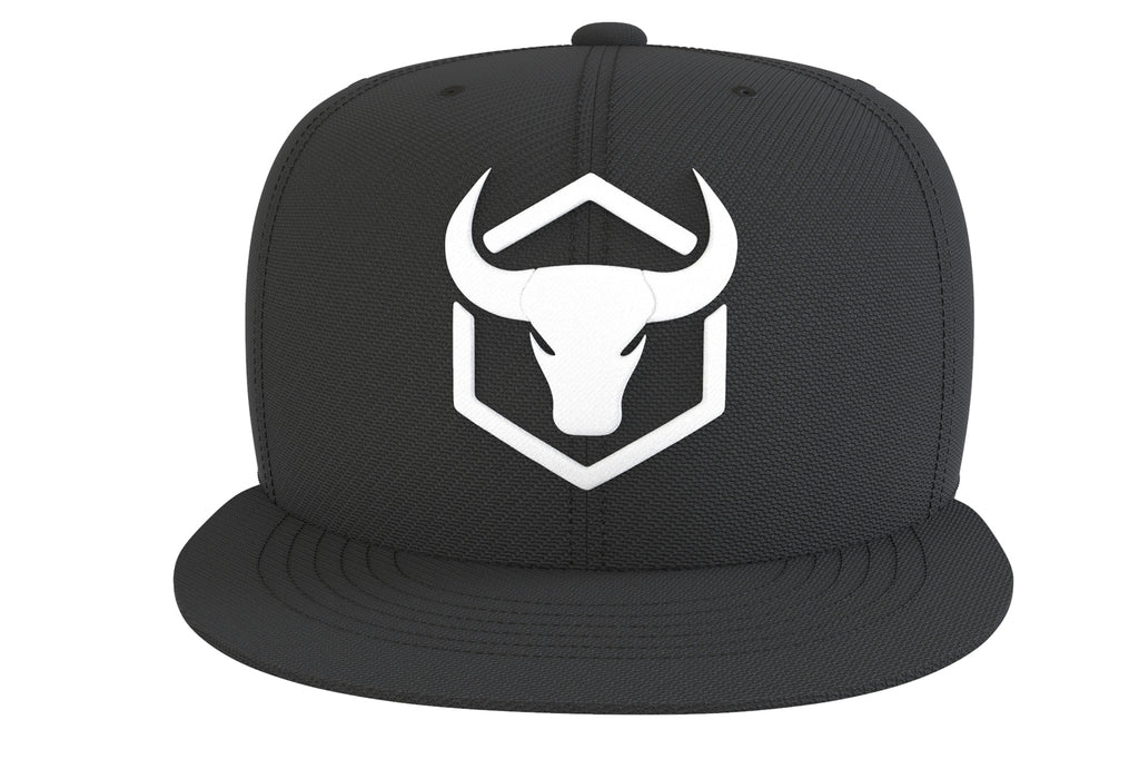 black-white-logo acrylic snapback iron bull strength