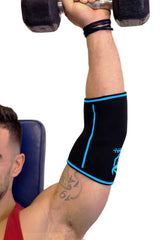 black-blue elbow sleeves for weight lifting