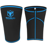 black-blue iron bull strength 7mm knee sleeves front and back