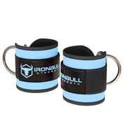 sky-blue iron bull strength nylon ankle straps