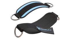 sky-blue iron bull strength nylon ankle straps