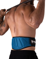 cyan padded squat and powerlifting belt