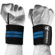 black-cyan wrist support wraps with thumb loop