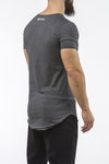charcoal gym t-shirt scoop neck breathable shirt