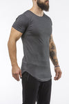 charcoal workout t-shirt o-neck comfortable shirt