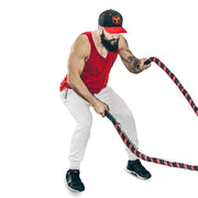 all conditioning exercise with battle rope