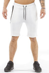 cream classic zip shorts from iron bull strength