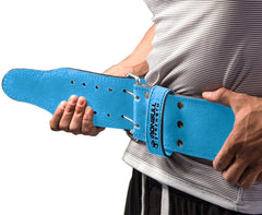  cyan powerlifting belt waist fit iron bull strength