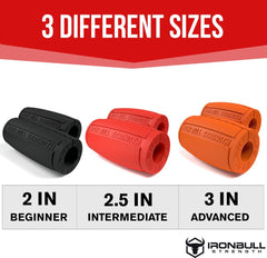 all Fat grips sizes comparison Iron Bull Strength