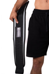 gray back support 5 inches weight lifting nylon belt