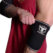 black-gray elbow protection sleeves for fitness