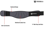 gray iron bull strength 6 inches nylon weightlifting belt features