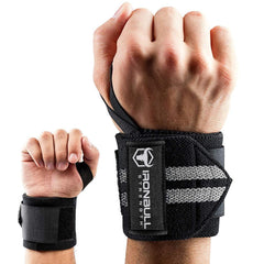 black-gray iron bull wrist wraps wrist protection