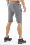 gray tapered fit shorts for fitness