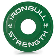 2-5-lbs green fractional bumper plate front view