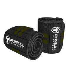 black-army-green wrist wraps for weight lifting