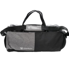 black gym duffle bag front view