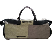 army-green gym duffle bag front view