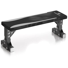 Black-White heavy duty flat gym bench