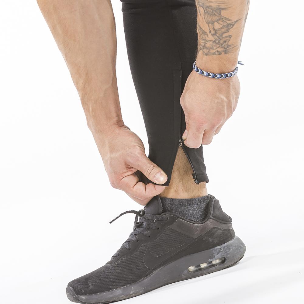 black iron bull strength zip pockets joggers ankle zip feature