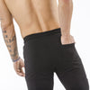 black tapered fit joggers classic zip back pocket