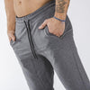 gray iron bull strength joggers classic zip front pockets