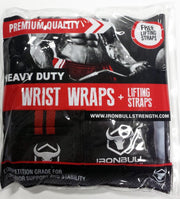 iron bull strength wrist wraps lifting straps packaging