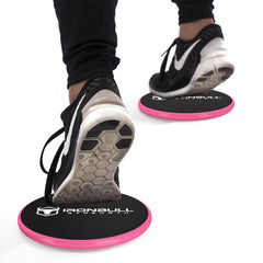 black-pink advanced gliding discs under shoes