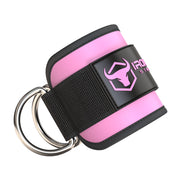 light-pink iron bull strength nylon ankle straps