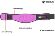 pink iron bull strength 6 inches nylon weightlifting belt features