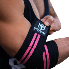 black-pink elbow support compression wraps