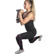 black-pink knee protector sleeves for lunges