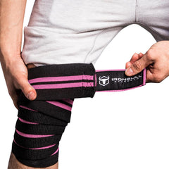 black-light-pink knee wraps compression secures articulation