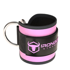 light-pink iron bull strength nylon ankle straps