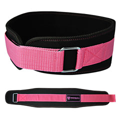 black-pink women weight lifting belt back support for squat and deadlift