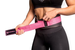 black-pink women weight lifting belt fit adjustable size