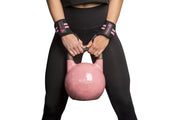 black-pink women wrist wraps protection for kettlebell workout